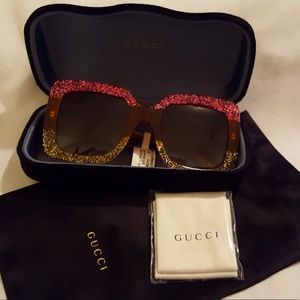 Gucci Oversize Square Sunglasses GG00835 Glitter